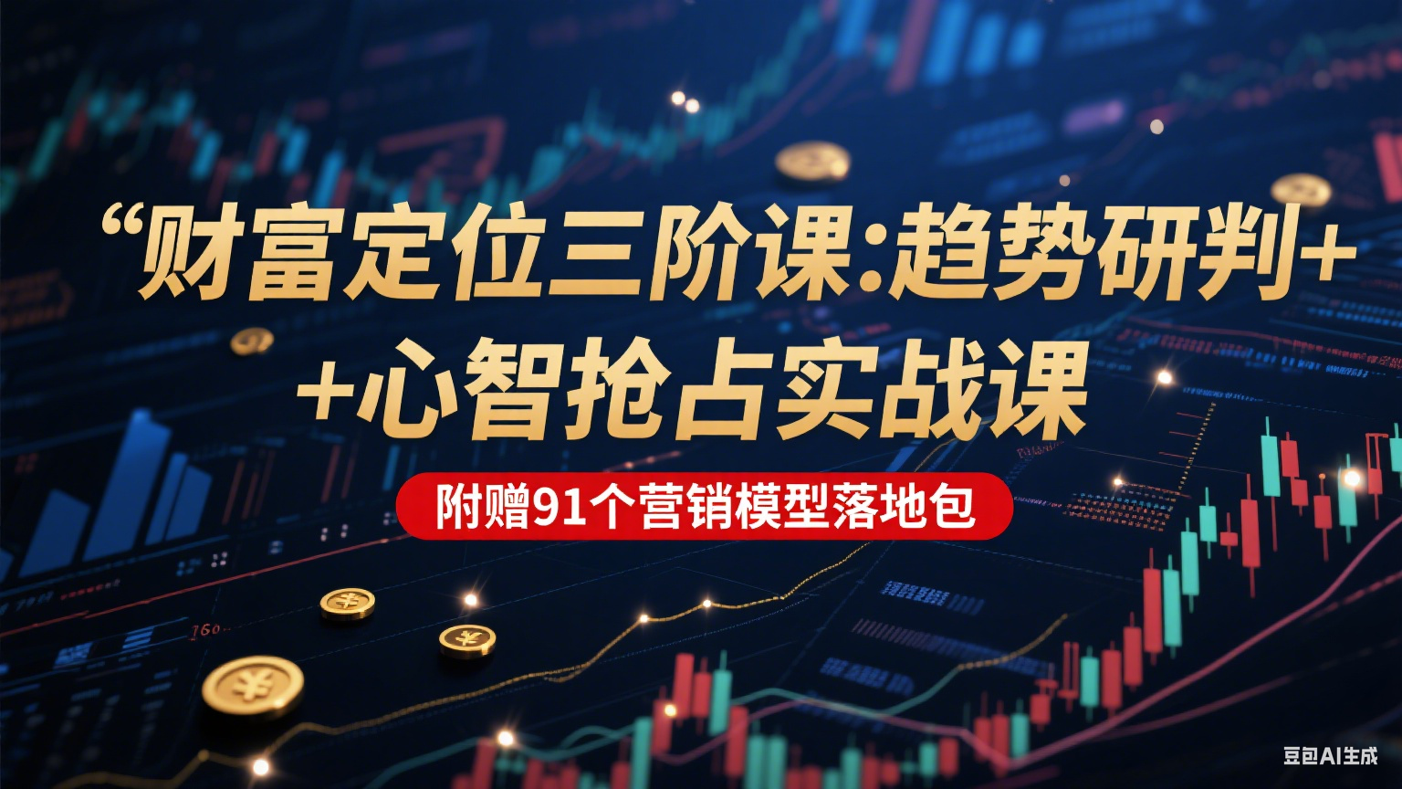 财富定位三阶：趋势研判 + 心智抢占实战课，附赠91个营销模型落地包-网赚项目平台