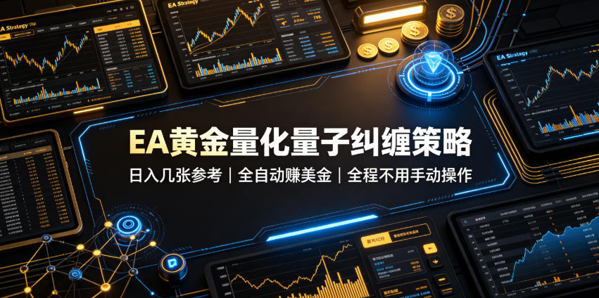 EA黄金量化量子纠缠策略,日入几张,全自动賺美金,全程不用手动操作!【揭秘】-网赚项目平台