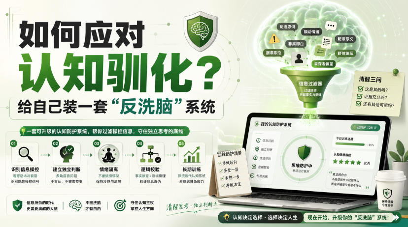 付费文章：如何应对认知驯化？给自己装一套“反洗脑”系统-网赚项目平台