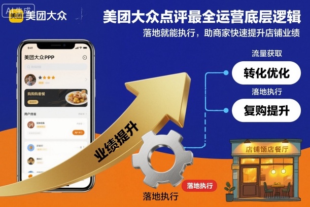 美团大众点评最全运营底层逻辑，落地就能执行，助商家快速提升店铺业绩-网赚项目平台