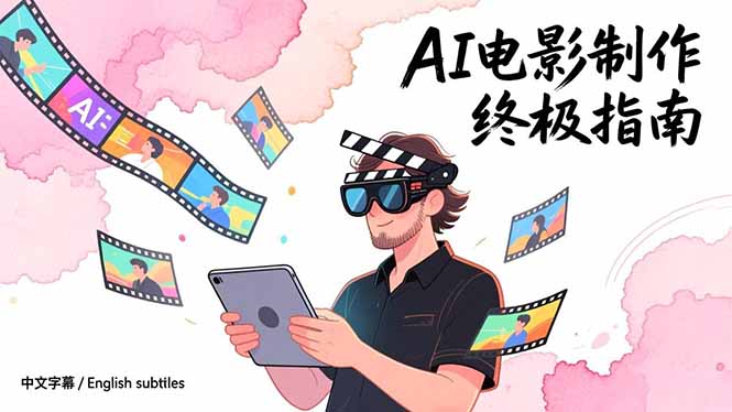 AI电影制作终极指南：从创意到成片，系统掌握智能影视全流程实战课(中英字幕-网赚项目平台