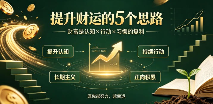 付费文章：提升财运的5个思路——财富是认知x行动x习惯的复利，愿你越努力，越幸运-网赚项目平台