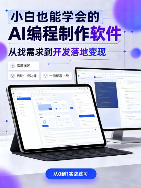 手把手教会你ai编程制作软件到变现全路径，零基础小白轻松上手，从找需求到开发落地变现【揭秘】-网赚项目平台