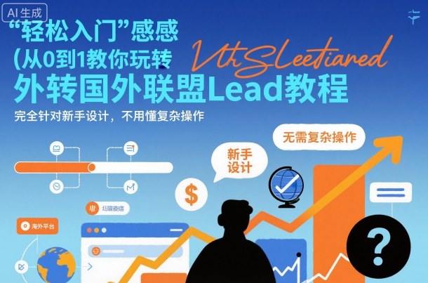 国外联盟賺美刀项目，从0到1教你玩转国外联盟Lead教程，纯新手可操作性100%-网赚项目平台