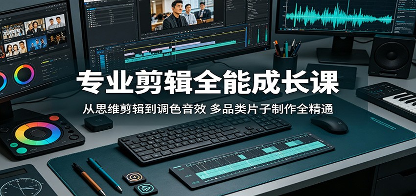 专业剪辑全能成长课：从思维剪辑到调色音效，多品类片子制作全精通-网赚项目平台
