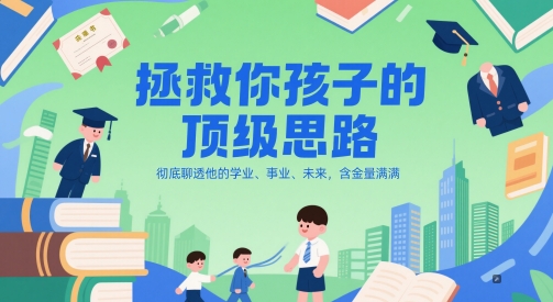 付费文章：拯救你孩子的顶级思路，彻底聊透他的学业、事业、未来，含金量满满-网赚项目平台