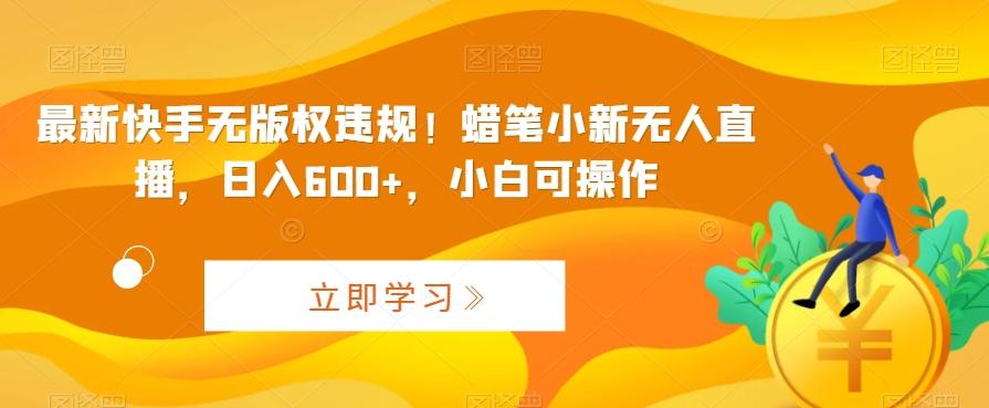 最新快手无版权违规！蜡笔小新无人直播，日入600+，小白可操作【揭秘】-网赚项目平台