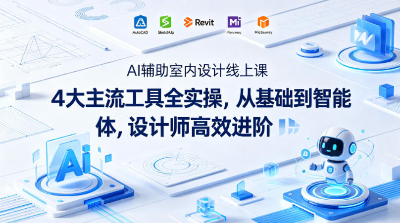 AI辅助室内设计线上课｜4大主流工具全实操，从基础到智能体，设计师高效进阶-网赚项目平台