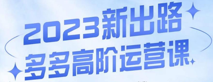 大炮·多多高阶运营课，3大玩法助力打造爆款，实操玩法直接亮出干货-网赚项目平台