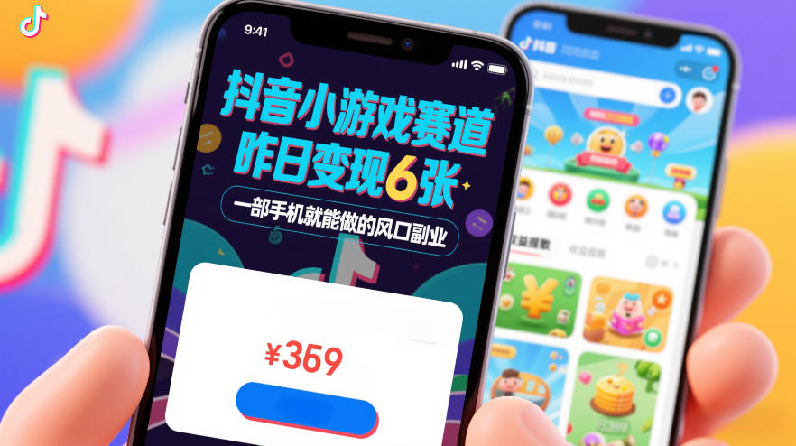 抖音小游戏赛道,昨日变现600+,零基础一部手机就能做的风口副业【揭秘】-网赚项目平台