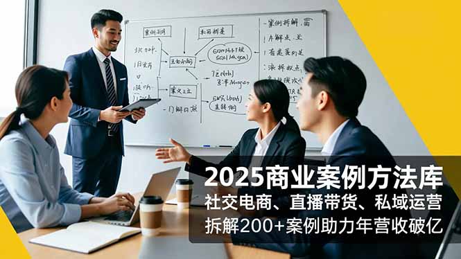 2025商业案例方法库,社交电商、直播带货、私域运营,拆解200+案例助力年营收破亿-网赚项目平台