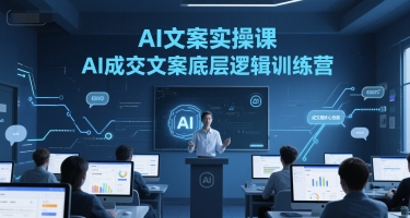 AI文案实操课，AI成交文案底层逻辑训练营-网赚项目平台