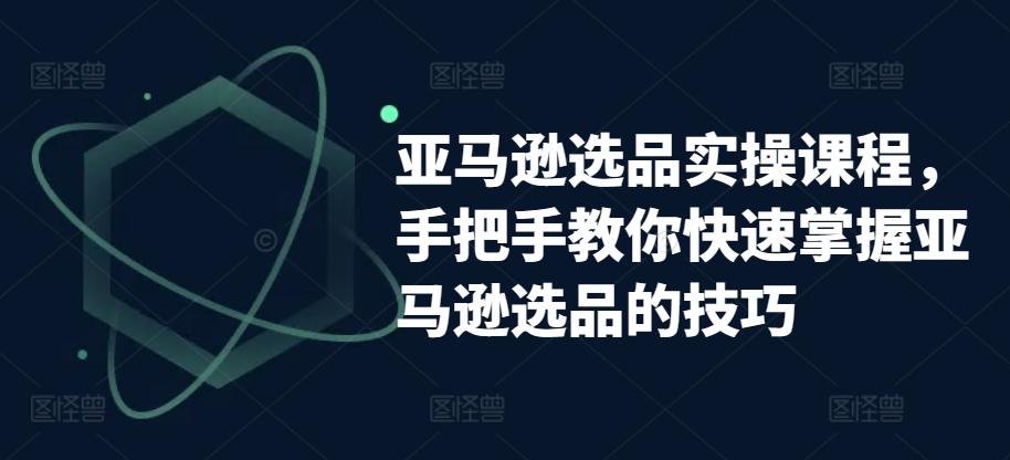 亚马逊选品实操课程，手把手教你快速掌握亚马逊选品的技巧-网赚项目平台
