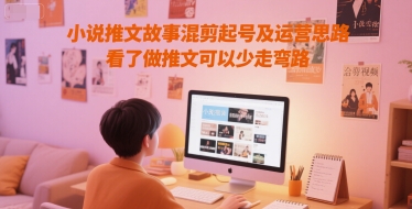 小说推文故事混剪起号及运营思路，看了做推文可以少走弯路-网赚项目平台