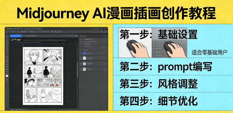 利用Midjourney AI人工智能轻松创作漫画插画教程,零基础创作完整漫画插画-网赚项目平台