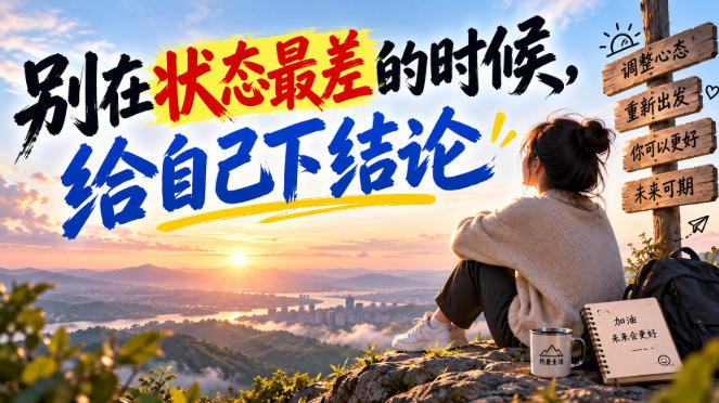 某公众号付费文章：别在状态最差的时候，给自己下结论-网赚项目平台