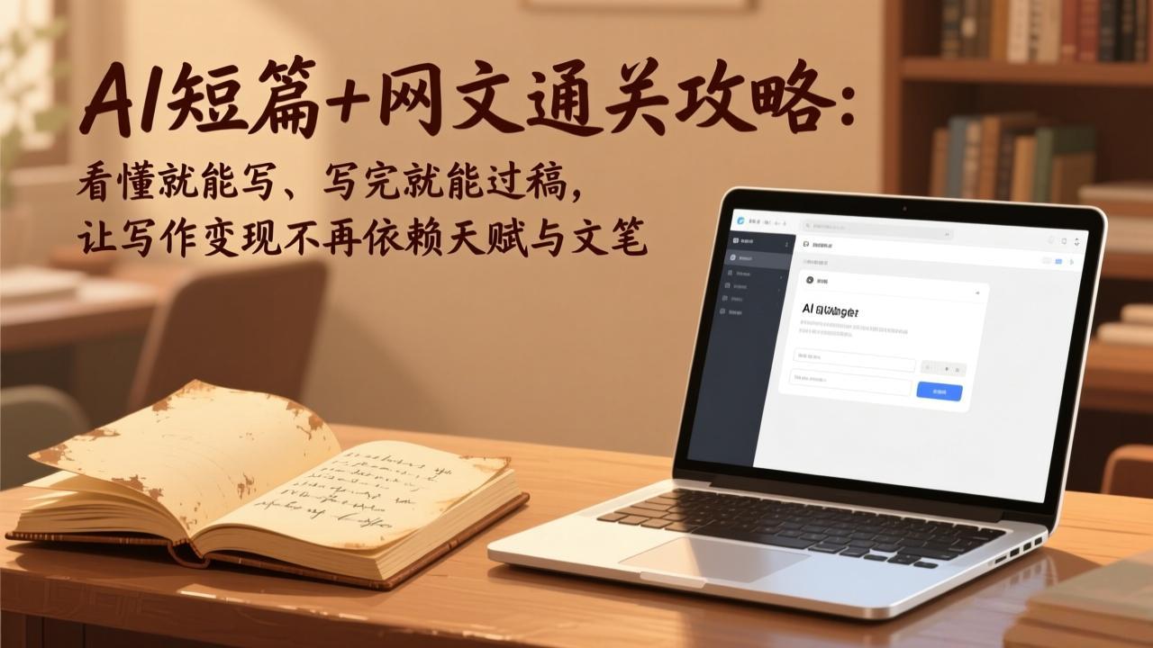 AI短篇+网文通关攻略-更新4月：看懂就能写、写完就能过稿，让写作变现不再依赖天赋与文笔-网赚项目平台