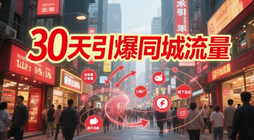 30天引爆同城流量：团购篇 认知篇 流量篇 来客篇 达人篇 老板人设IP篇 投流篇-网赚项目平台