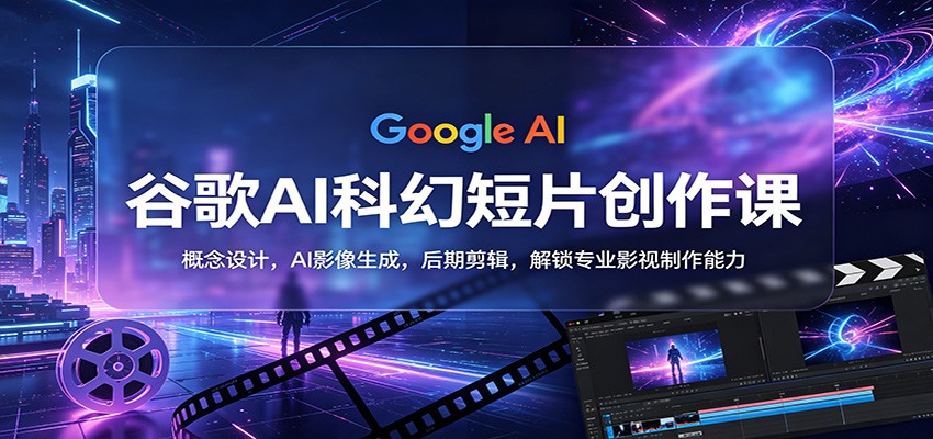 谷歌AI科幻短片创作课：概念设计，AI影像生成，后期剪辑，解锁专业影视制作能力-网赚项目平台