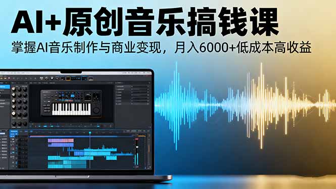 AI+原创音乐搞钱课：掌握AI音乐制作与商业变现，月入6000+低成本高收益-网赚项目平台