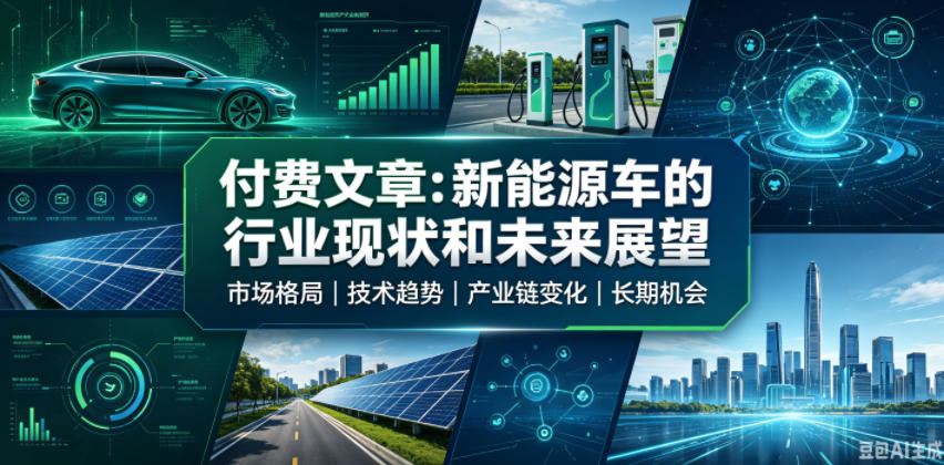付费文章：新能原车的行业现状和未来展望-网赚项目平台