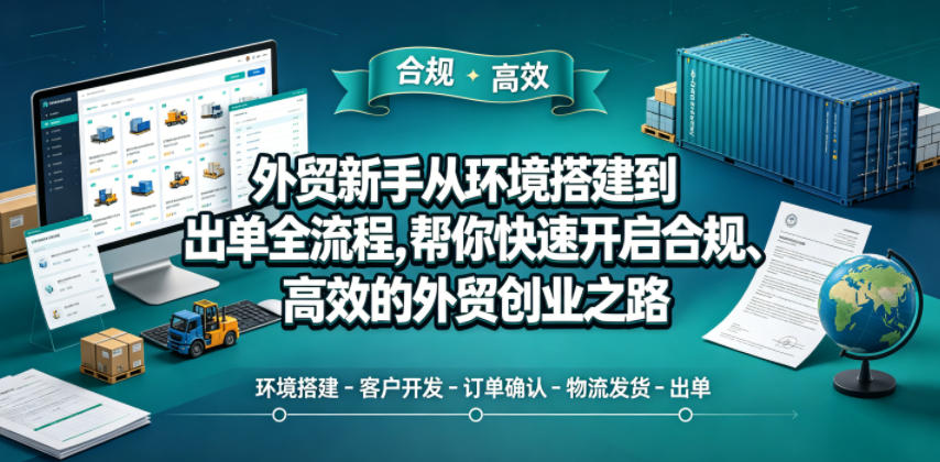 外贸新手从环境搭建到出单全流程，帮你快速开启合规、高效的外贸创业之路-网赚项目平台