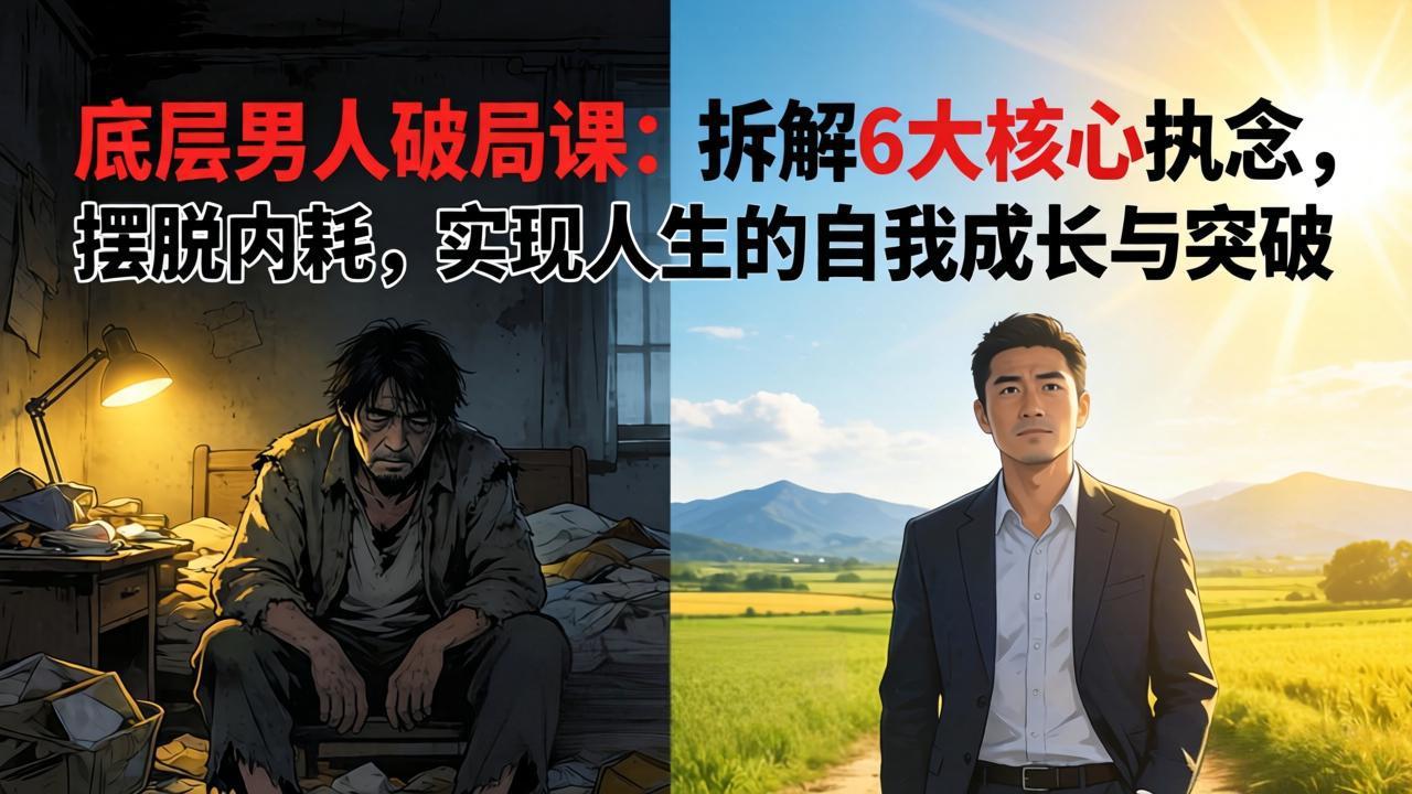 付费文章:底层男人破局课:拆解 6 大核心执念,摆脱内耗,实现人生的自我成长与突破-网赚项目平台