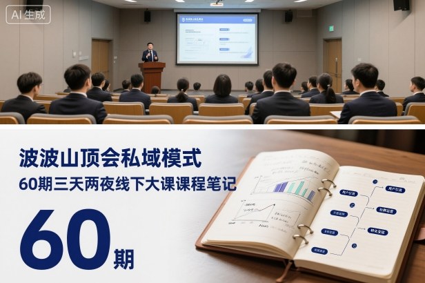 波波山顶会私域模式60期三天两夜线下大课课程笔记(文档)-网赚项目平台