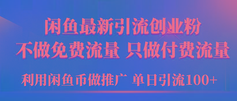 (9584期)2024年闲鱼币推广引流创业粉，不做免费流量，只做付费流量，单日引流100+-网赚项目平台